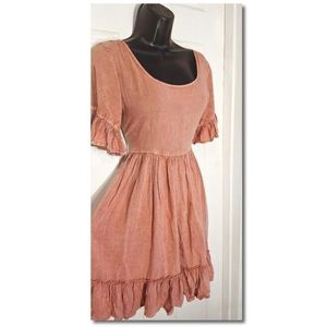 Exist - Dusty Rose Baby Doll Dress